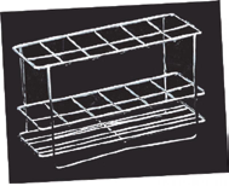 Portoir inox pour tubes jusqu'à dia. 16 mm