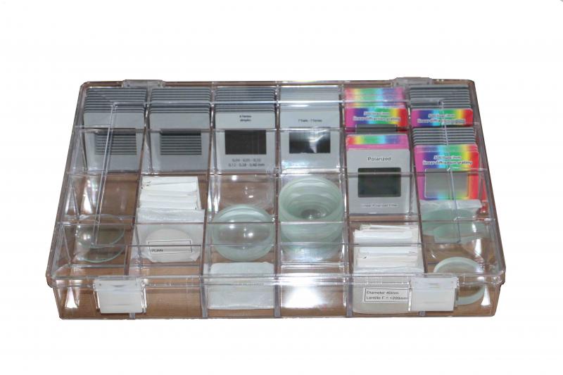 Coffret de rangement 24 cases lentilles et diapo