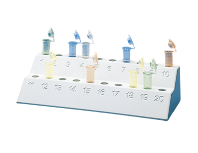 Portoir en polypropylène pour 20 microtubes