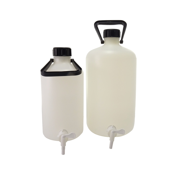 Bonbonne cylindrique en PEHD avec robinet