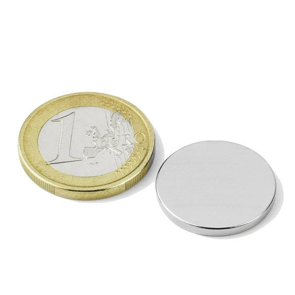 Aimant au néodyme taille 1 euro