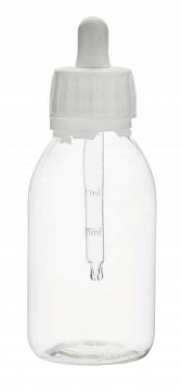 Flacon compte-gouttes verre blanc PP28 - À l'unité