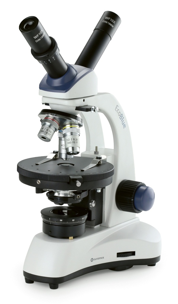 Microscope polarisant monoculaire avec tête à discussion x400 - LED HAL EcoBlue - Euromex