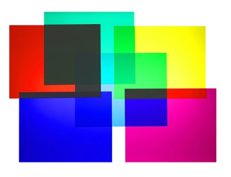 Filtres couleurs primaires et secondaires A4 à découper - 6 feuilles