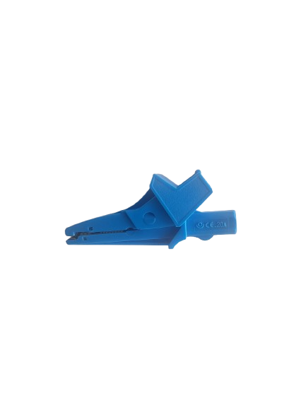 Pince crocodile de sécurité bleue 20A/1000 V - Electro PJP