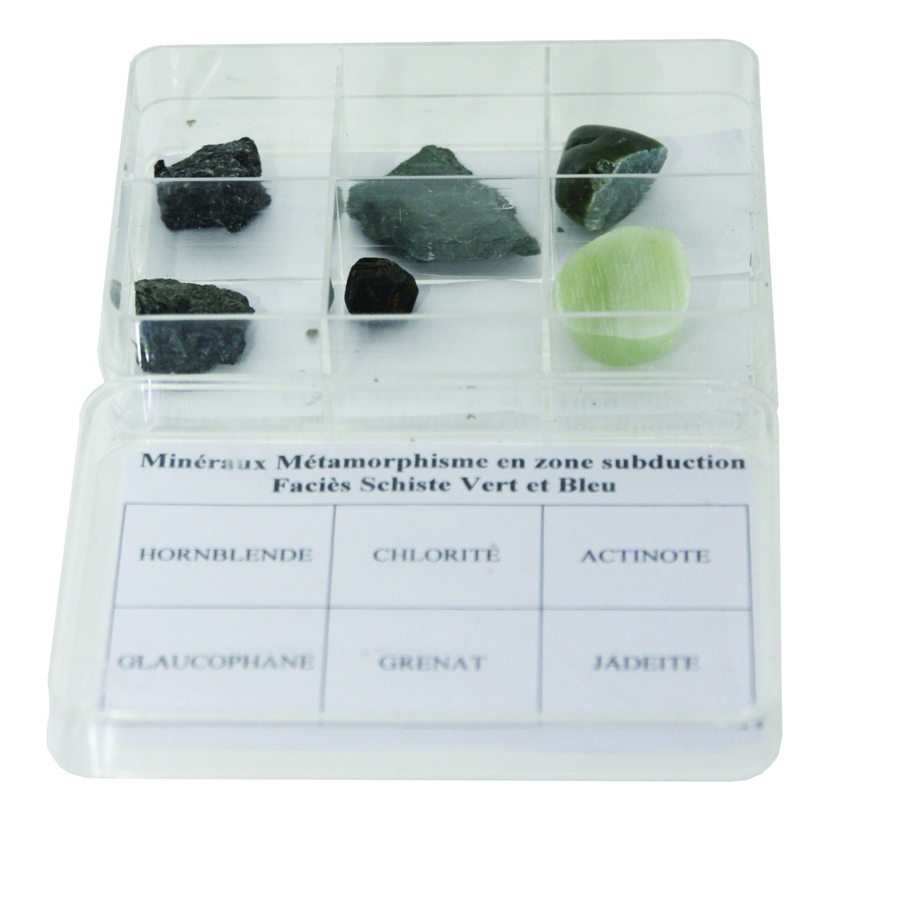 Minéraux de différents faciès métamorphiques (lot de 6)