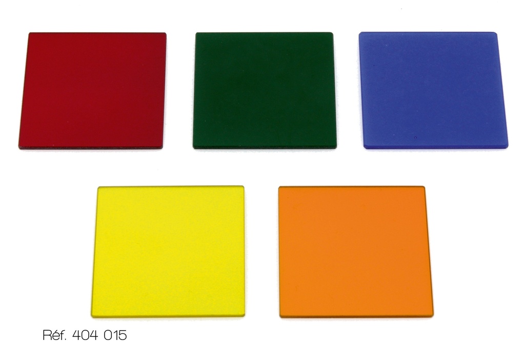Filtres colorés en verre