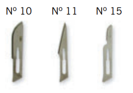 Lames stériles n°10 pour scalpel manche n°3 - lot de 100