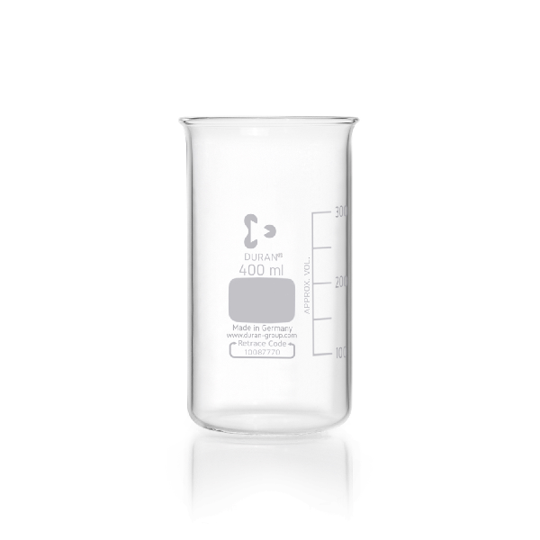 Bécher Duran® - Forme haute sans bec - 400 mL