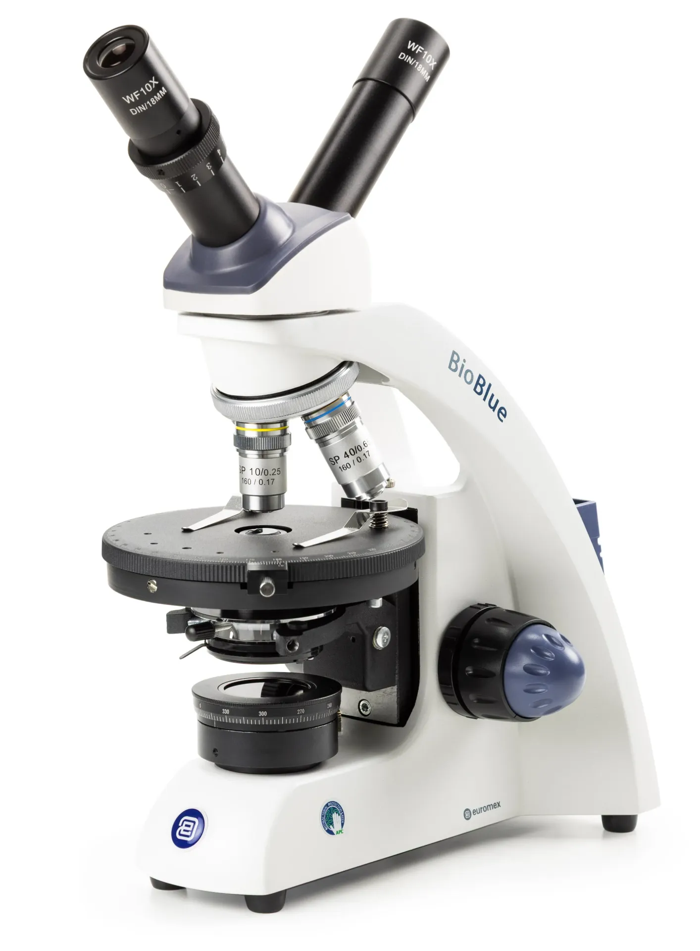Microscope polarisant avec tête à discussion BioBlue Euromex