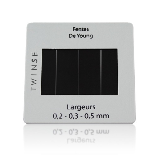 [404028-S66930] Diapositive fentes de Young doubles à écartement variable