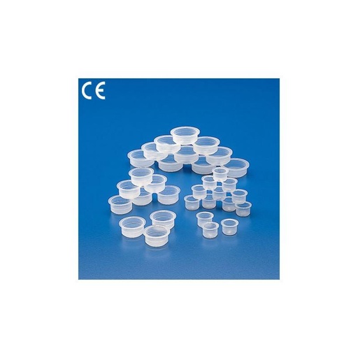 Bouchons PE à clipser pour tube à essai (lot de 100)