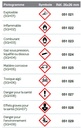 Étiquettes autocollantes 26x26 mm - Substances dangereuses  SGH01 à SGH09 - Boîte de 500