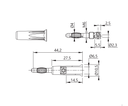 Fiche Banane mâle Ø4 mm avec isolant vissable raccord par vis M3 - Lot de 10 