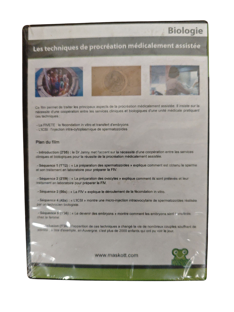DVD Biologie procréation assistée collège et lycée