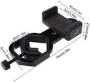 Adaptateur universel de smartphone sur oculaire microscope/loupe binoculaire/télescope