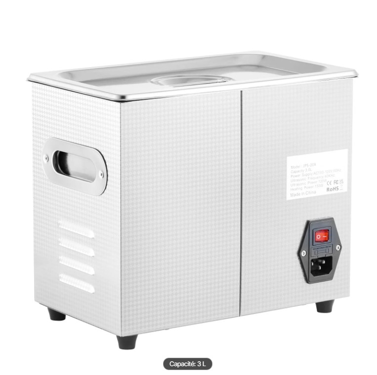 Bain ultrasons 3 L avec chauffage