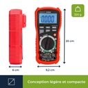 Multimètre compact à calibres manuels TRMS RLC DVM040