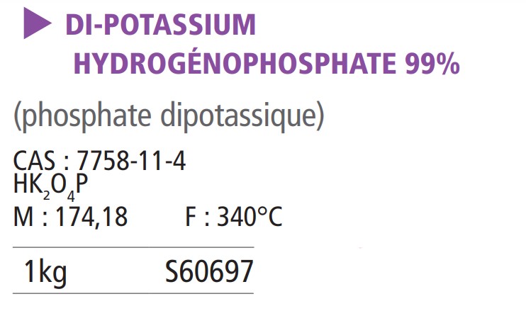 Di-potassium hydrogénophosphate - 1 Kg