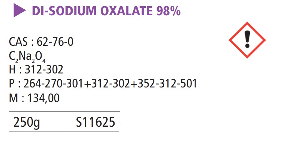 Di-sodium oxalate pur - 250 g