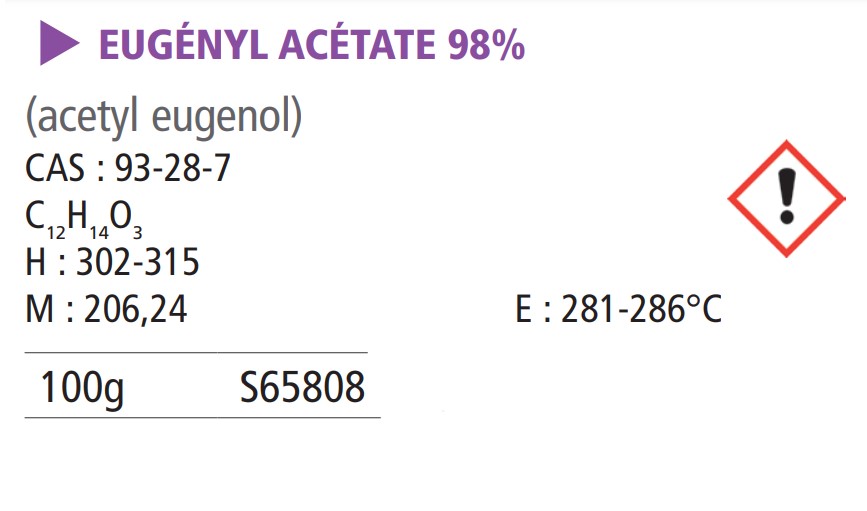 Eugenyl acétate pur 98% - 100 g