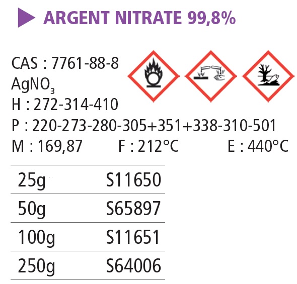 Argent nitrate pur 