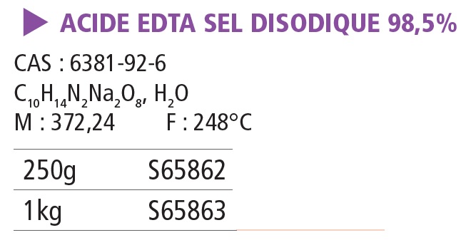 Acide EDTA sel disodique