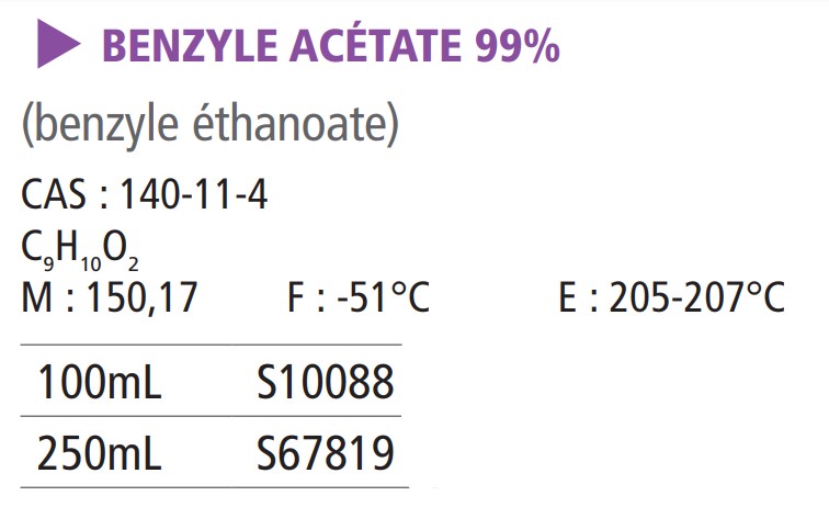 Benzyle éthanoate (acétate) Pur
