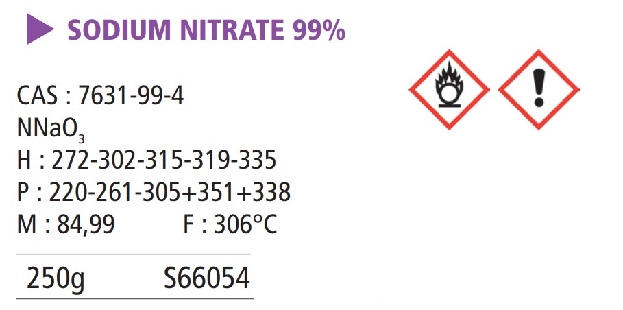 Sodium nitrate 99% - 250 g