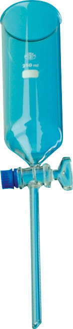 Entonnoir cylindrique à robinet verre