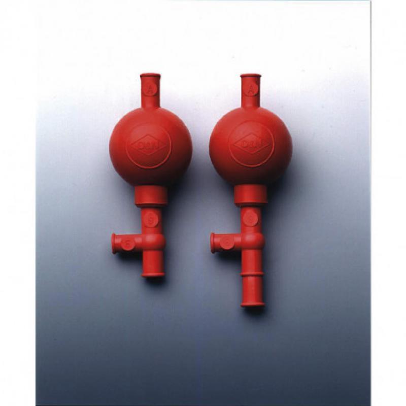 [#451001-S64107] Poire à pipeter embout long - jusqu'à 100 mL (Rouge)