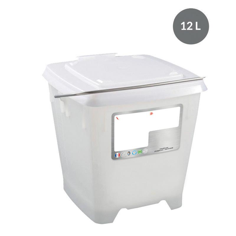 Seau carré HDPE avec couvercle étanche - 12 L