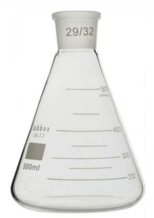 Fiole Erlenmeyer - Col rodé VB 3.3