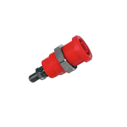 [#400066] Douille de sécurité 4 mm avec raccord à visser (Rouge)