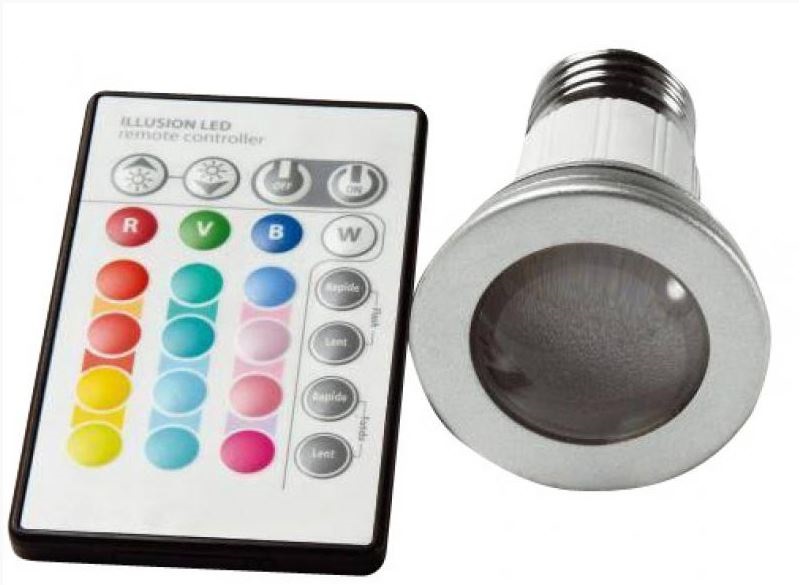 Ampoule 16 couleurs à led
