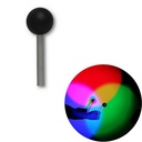 Boule plastique noire dia. 38 mm sur tige alu 130x10 mm