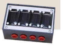 Cellule solaire x4 sur boîtier