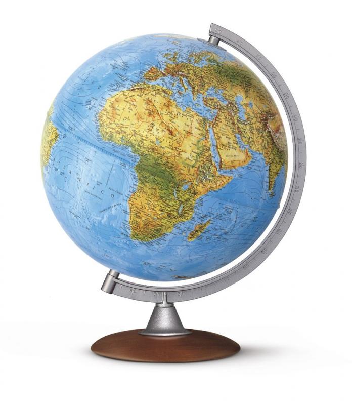 Globe terrestre lumineux physique - politique  ** remplace s61858 **