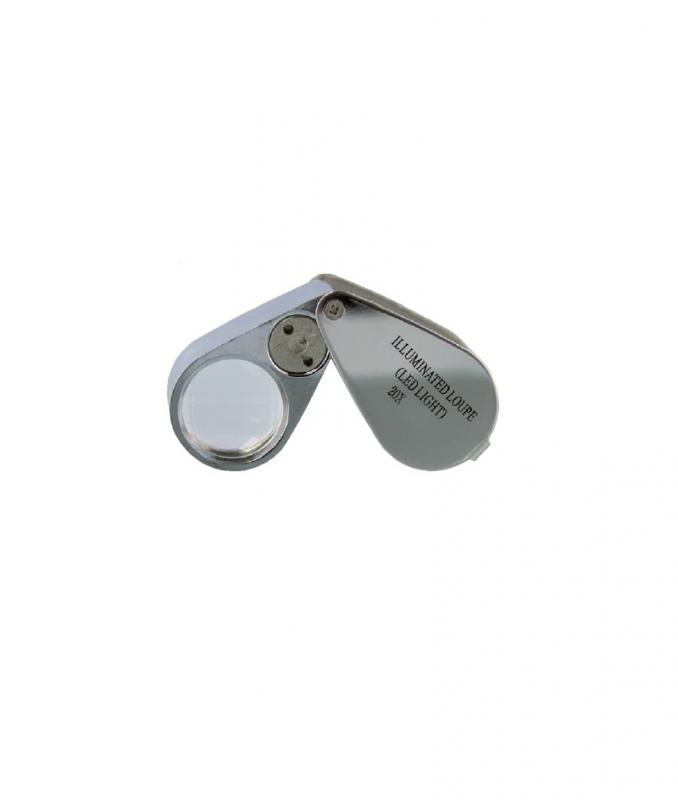 Loupe d'observation avec éclairage 10x 21 mm