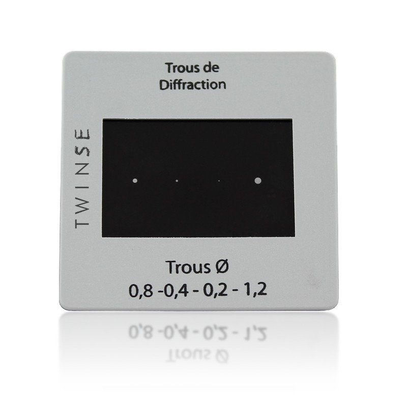 Trous de diffraction sur diapo