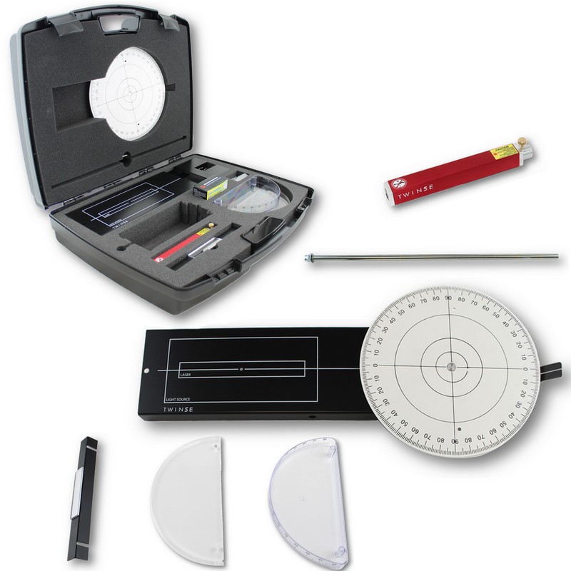 Valisette avec laser rouge 650 nm pour ensemble réflexion-réfraction