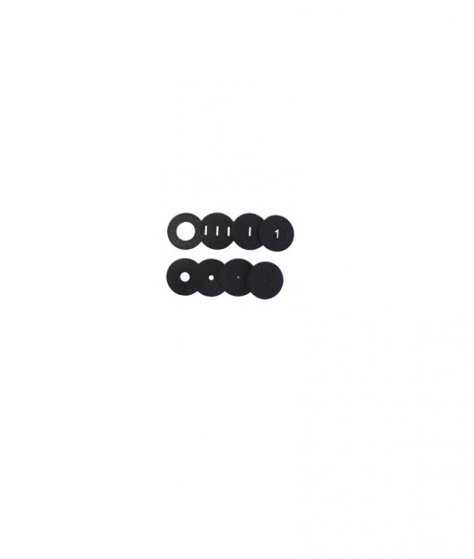 Jetons en PVC Ø 40 mm pour banc d'optique spécial collège (lot de 8)