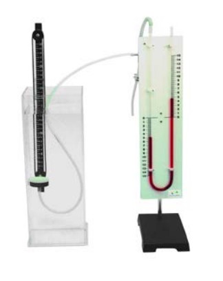 Ensemble manoscope. sonde manométrique et statif