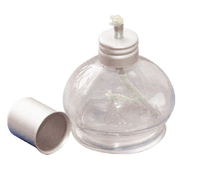 Lampe à alcool en verre