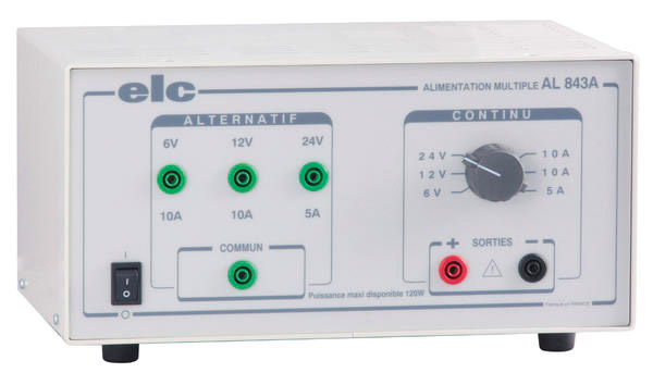 Alimentation fixe AL843A 6-12 V / 10 A ou 24 V / 5 A