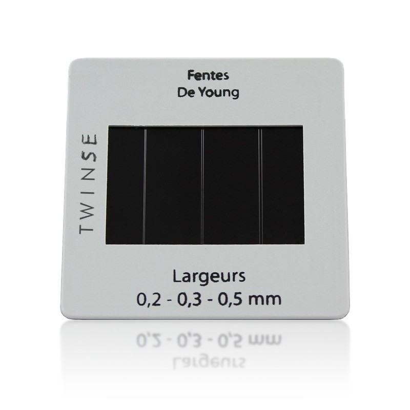 Diapositive fentes de Young doubles à écartement variable