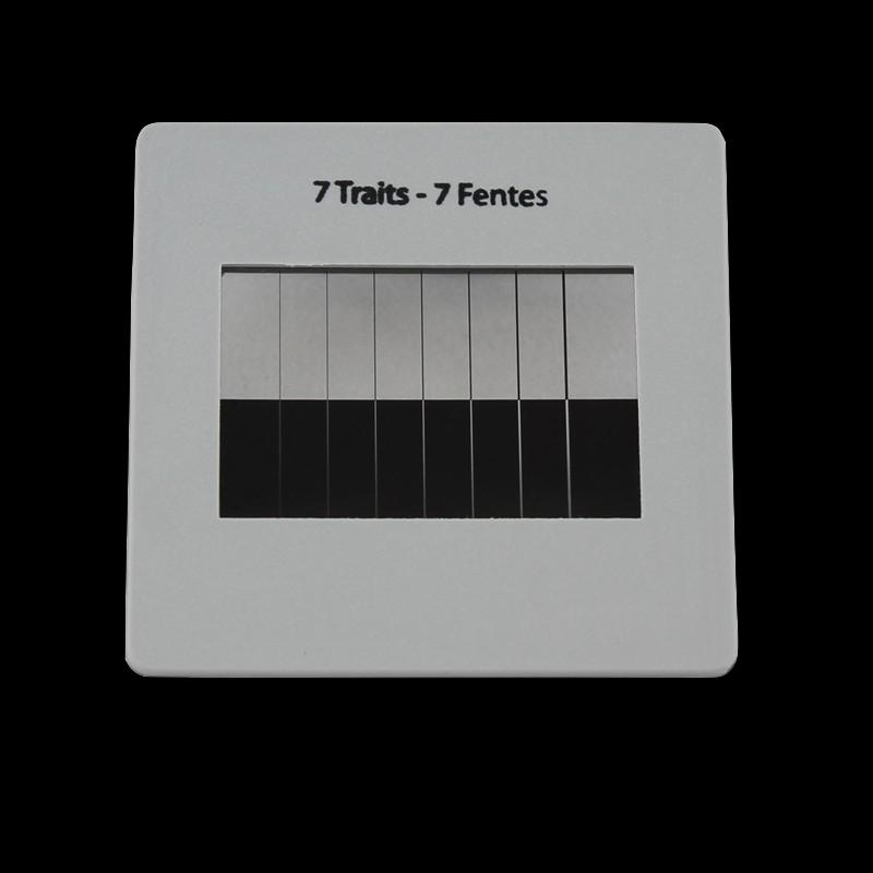 Diapositive 7 fentes et 7 traits