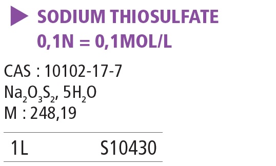 Sodium thiosulfate solution 0.1M TTR- 1 L