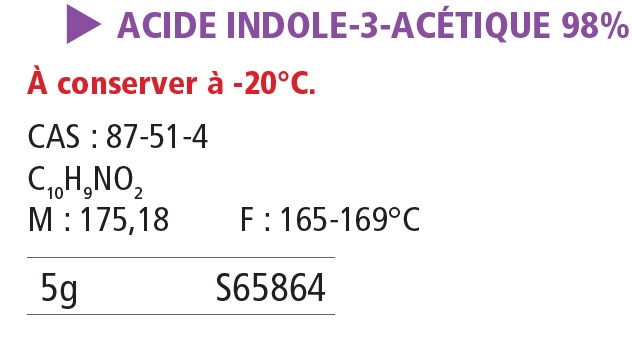 Acide 3-indole acétique pur - 5 g  + Frais carboglace