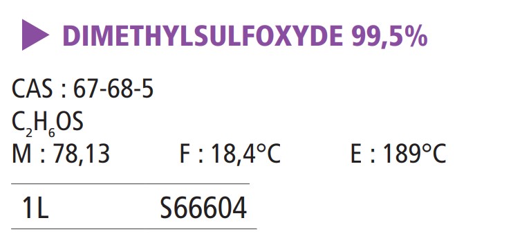 Diméthyle sulfoxyde pur - 1 L 